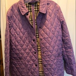 Burberry quilted jacket.